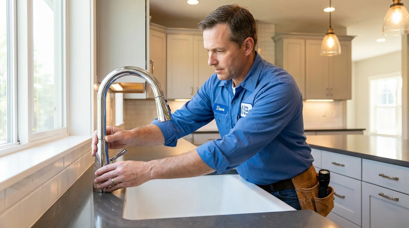 Kitchen faucet installation by Johns Plumbing LLC in Green Valley